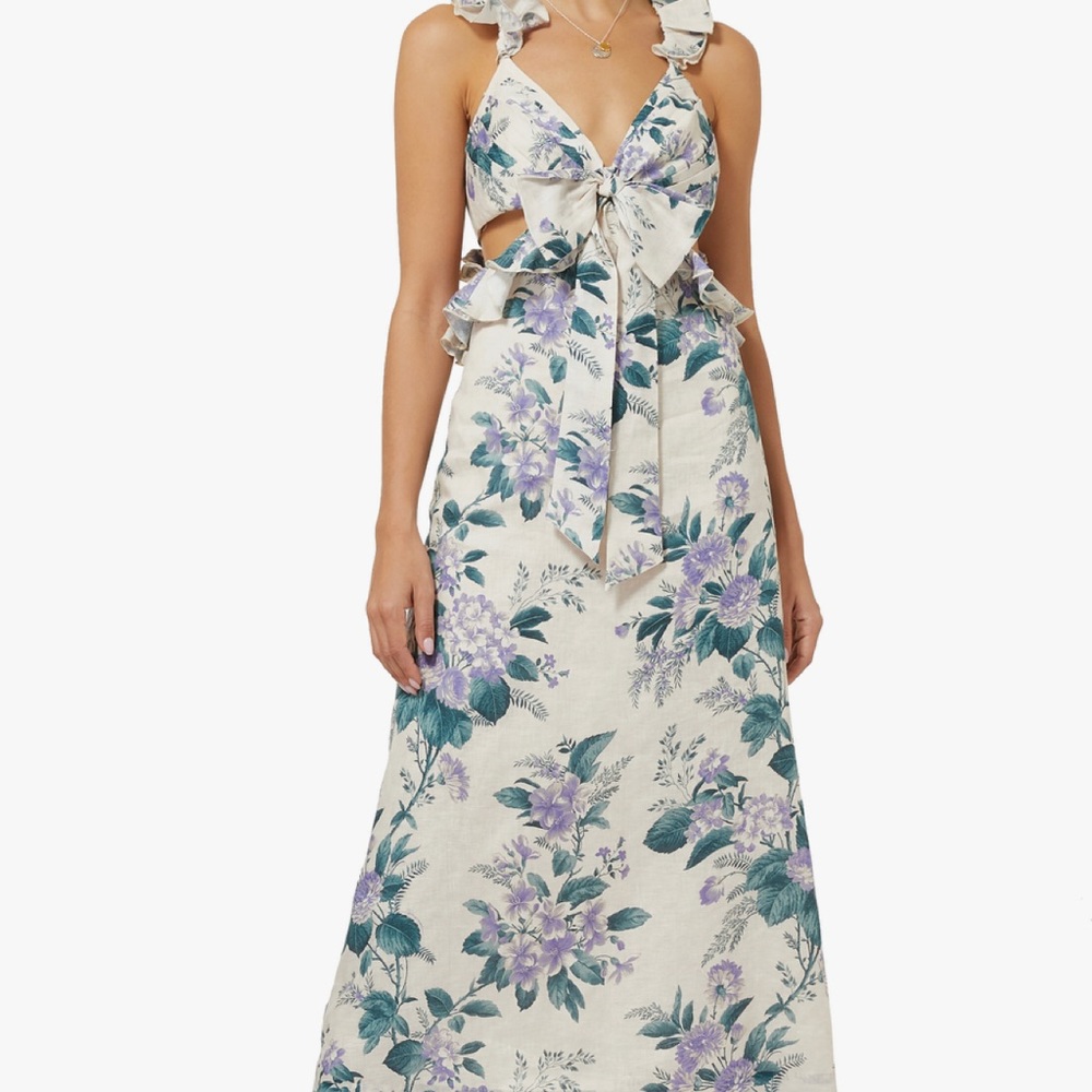 🌸 Authentic Zimmermann Cassia Ruffle Midi Dress. - Picture 3 of 5